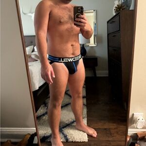 Breedwell Black with blue Stripes Jockstrap